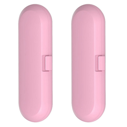 Electric Toothbrush Travel Storage Case 2 Pcs Pink