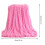 JeashCHAT plush throw blanket pink 47" x 31.5" 1
