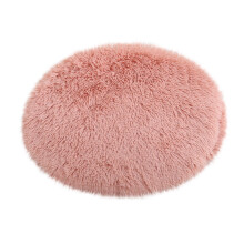 Round Plush Cat Bed Mat 15.7 inch Washable
