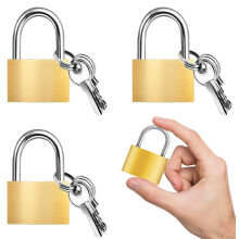 Mini Padlocks 30mm Stainless Steel 4 Pack 12 Keys