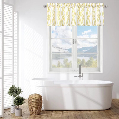 Valance Curtains Yellow 52 x 15 inches