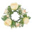 Artificial Green Rose Wreath Candle Holder 12-inch 1