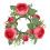 Artificial Rose Wreath Candle Ring Decorative Holder 12 1
