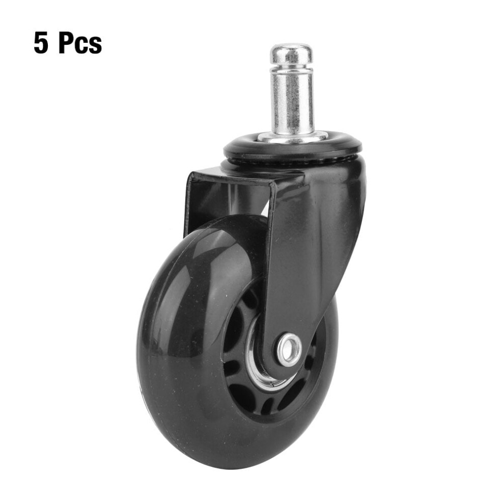 Office Chair Caster Wheels 2.5In Rollerblade Style 5-Pack 9314556476853