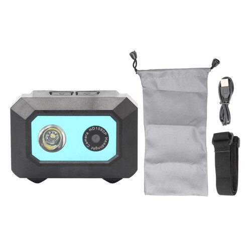 HD Head-Mounted Video Camera 1080P with LED Headlamp