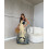 (Off-white, L) Robe de vacances à rayures color block GY26055 1