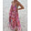 (Red, M) Robe de vacances ample à bretelles imprimées GY26007 1