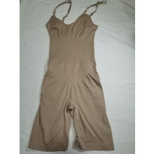 (Skin color square cut, L) Seamless Women's Bodysuit Shapewear with Triangle Ab Control, Butt Lift & Shaping Tight Fit