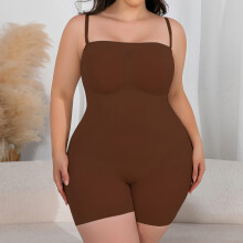 (Dark brown square, M) Pure Desire Seksowny trójkątny body bez ramiączek dla kobiet, bezszwowa, obcisła warstwa wewnętrzna