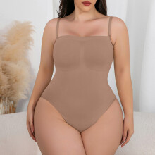 (Khaki, S) Pure Desire Sexy Triangel-Body ohne Träger, nahtlos, eng anliegende Innenschicht