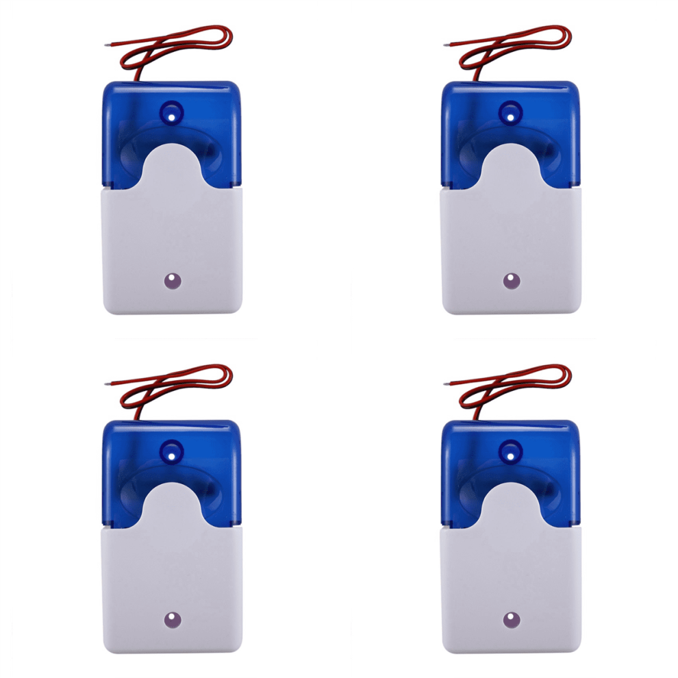 Mini Wired Strobe Siren Dc12v 115Db 4-Pack 393040989207