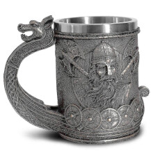 Viking Pirate Beer Mug Large Water Mug Stainless Steel Mug Mug Resin Craft
