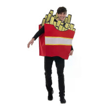 (Adult Size) Unisex Funny Food Outfits Cosplay Adult French Fries Fancy Dress Costume Kids