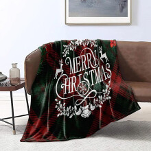 Halloween flannel fleece blanket ghost print black orange