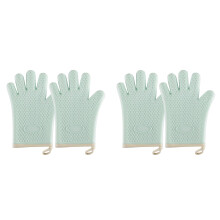 Cotton Five-Finger Heat-Resistant Oven Gloves 2PCS