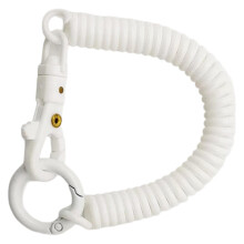 Chaveiro elástico, chaveiro versátil com comprimento ajustável para transporte leve, cordão retrátil em espiral com elásticos para maior