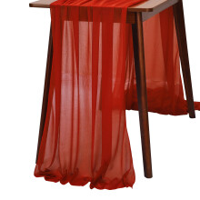 Décoration de mariage en mousseline transparente, accessoires élégants pour enterrement de vie de jeune fille et événements spéciaux, chemin de