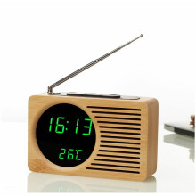 Réveil pour chambre, radio-réveil FM avec fonction snooze, antenne télescopique pour un signal puissant et stable, vert