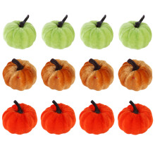 Décorations d'automne, œuvres d'art uniques pour Noël, citrouilles artificielles en velours aux couleurs assorties, pour sublimer vos compositions
