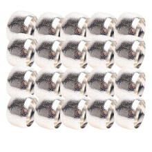 Serviettenringe Silber, 12Stück Serviettenringe aus Metall, Serviettenschnallen für Tischdekoration, Valentinstag, Ostern, Hochzeit, Weihnachten