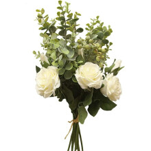 Flores realistas, rosas de seda de colores vibrantes para la decoración del hogar y la oficina, flores artificiales de fácil mantenimiento.