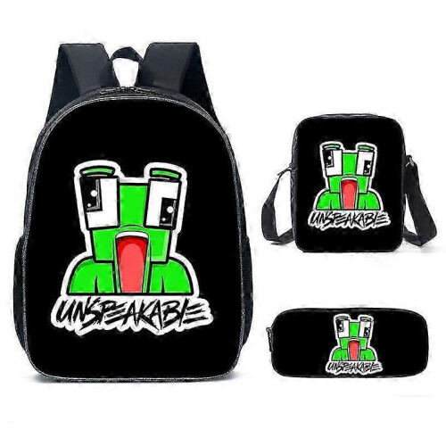 (C) Unspeakable New Cartoon Three-Piece School Bag Primary And Secondary Students Backpack