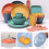 48pcs Unbreakable Dinnerware Sets for 4 People, Camping/Picnic Dinner Sets, Ligh 6