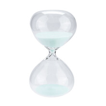 Sablier cylindrique, horloge multifonctionnelle en verre transparent lisse, idéale comme objet de décoration pour votre bureau ou votre chambre.