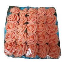 Flores de espuma con purpurina, 25 rosas con purpurina de tacto real para decoración de bodas, tallos flexibles ideales para proyectos creativos y