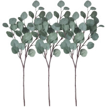 Käsityönä valmistettu hopeadollari-eukalyptus, korkealaatuiset silkkilehdet, hääkoristeet, henkeäsalpaavan realistiset silkkivarret