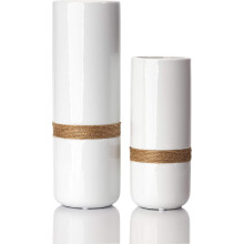 Vases décoratifs, design unique en corde et pots épais et solides pour centres de table de salon (lot de 2)