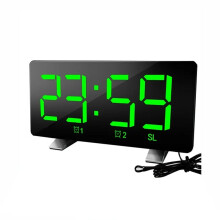 Radio-réveil innovant avec commande vocale, affichage à luminosité réglable et fonction snooze, radio FM avec minuterie de sommeil pour une