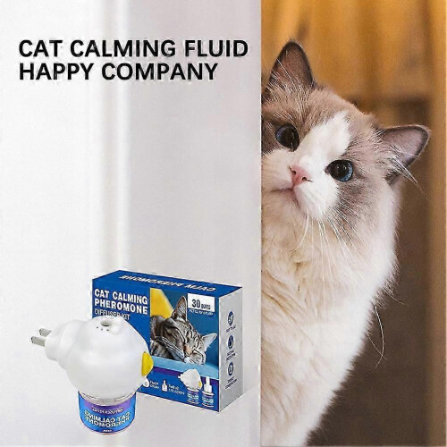 (Unscented, Coor D) Cat Calming Pheromone Diffuser Kit Anti-Stress Anxiety Relief Calming Spray for Pets