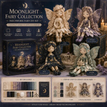 (Set G) Fairy Patchwork DIY Collection, Fun Flower Fairies Patchwork Sewing Kit