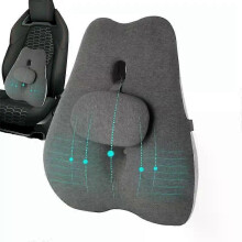 Back Pillow for Chair Desk Support Cushion Adjustable Supportive Portable Backrest Pad & Lumbar Car Seat