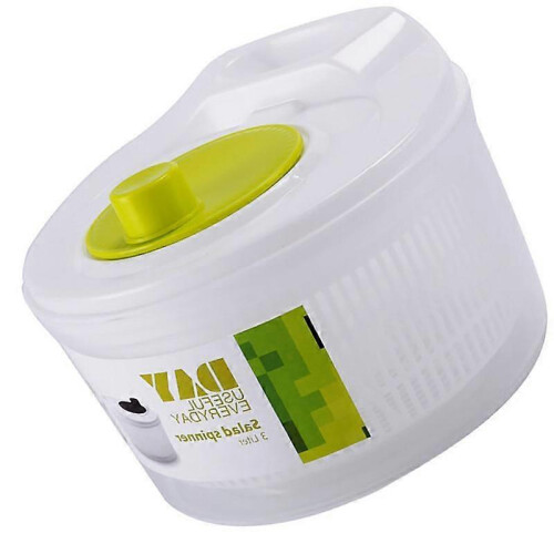 Double-Layer Vegetable Dryer Spinner - Capacity Household Fruit Dehydrator with Easy Water Drain System