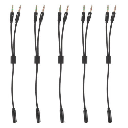 5St Dual Audio Adapter Voor Headset En Microfoon Gaming