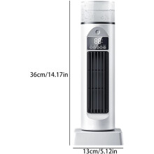 Mini Ventoinha Torre USB com Nebulizador e Oscilação Branca