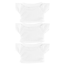 3St Witte Zachte Katoenen Shirts Voor Kleine Knuffelberen