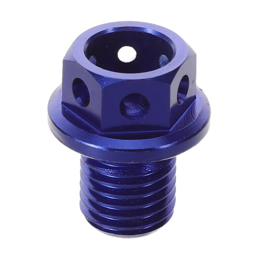 Blauwe Motor Olieafvoerschroef Met Rubberafdichting