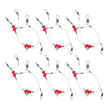 6St Nylon Vis Leader Sets Met Snap Kralen En Crimps