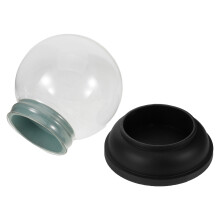 1X Zwarte Hars Snow Globe Met Dome, Perfect Voor DIY Cadeaus