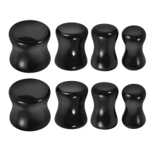 4Paren Zwarte Obsidiaan Oor Pluggen Design Draagcomfort