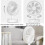F4 Standard Home Multi-Function Desktop Rotating Fan Portable Office Bedroom Quiet USB Charging Fan(White)HY 4