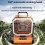 Remote Control USB Oscillating Fan Portable Light For Camping(Orange)HY 5