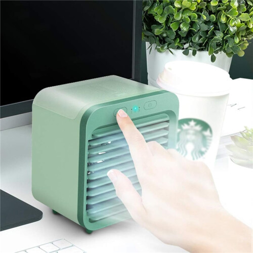Mini ventilateur vert rechargeable, 200ml 3 vitesses pour maison voiture