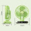 F6 LED Smart Digital Display 5-stufiger Ventilator mit Nachtlicht, Farbe: Basic GreenHY 3