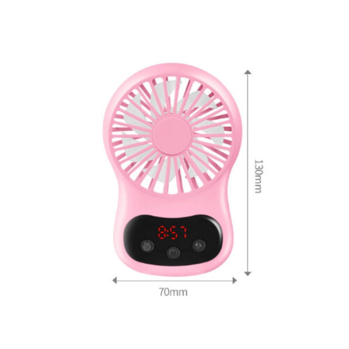 Multifunctional Clock Small Fan Creative Desktop Mini USB Fan(White)HY 2