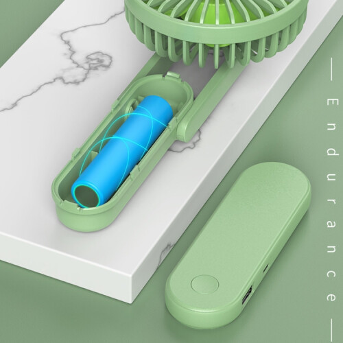 Φορητός ανεμιστήρας χειρός F1 USB με κρεμαστό λαιμό και πτυσσόμενο λαιμό (μαύρ 2