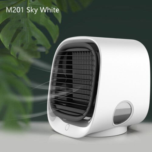 Draagbare USB-desktopventilator voor airconditioning, kleur: M201 Sky WhiteHY 1